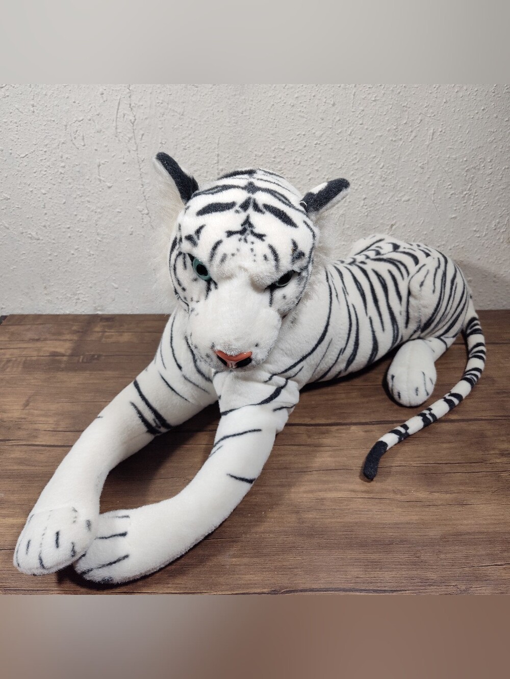 American Furniture Warehouse Realistic Large White Tiger Plush